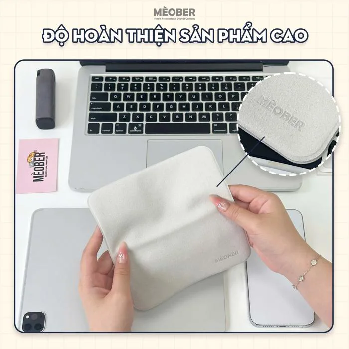 Khăn lau màn hình Premium Polishing Cloth Microfiber by MèoBer cho điện  thoại, iPad, MacBook, Digicam