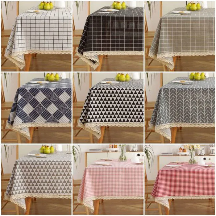 Khăn trải bàn vải canvas VIỀN REN nhiều mẫu phong phú decor bàn làm việc |  Lazada Việt Nam