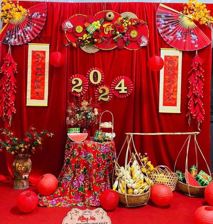 Vải Nhung Đỏ Dày Decor Tết, Làm Khăn Trải Bàn – Phụ kiện Hoa Hà Anh
