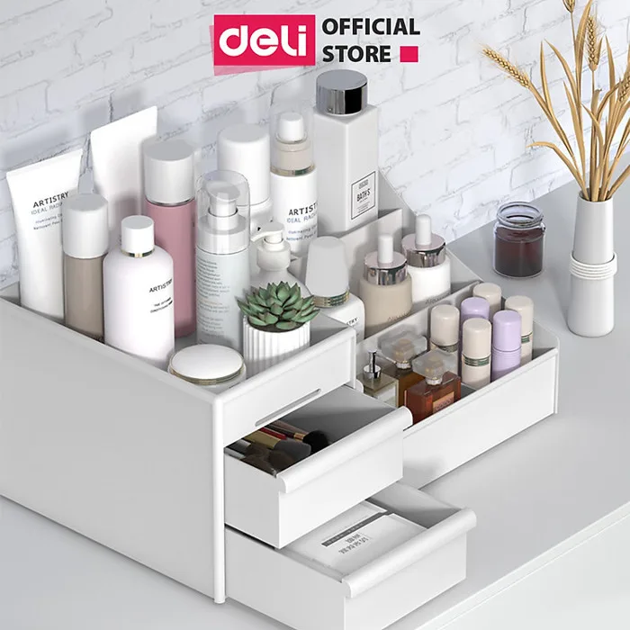 Mua Kệ Đựng Mỹ Phẩm Nhựa Dày Nhiều Tầng Để Bàn Deli - Khay Đựng Đồ Trang  Điểm Đa Năng Có Hộp Ngăn Kéo Tiện Lợi Decor Bàn Làm Việc Góc Học