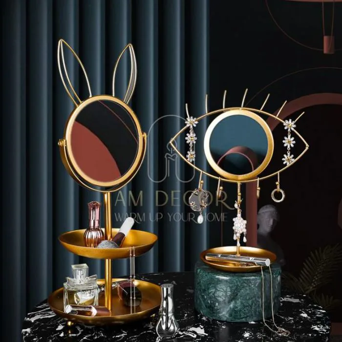 Khay đựng trang sức tai thỏ, con mắt, đồ mỹ phẩm, gương, treo đồ decor  trang trí phòng ngủ sang trọng - AM Decor | Lazada Việt Nam