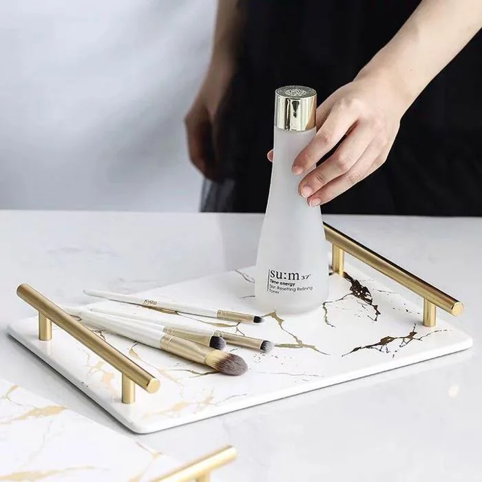 Khay đựng Mĩ Phẩm , Để Đồ Decor Bàn Trang Điểm tiện dụng chất liệu Gốm sứ