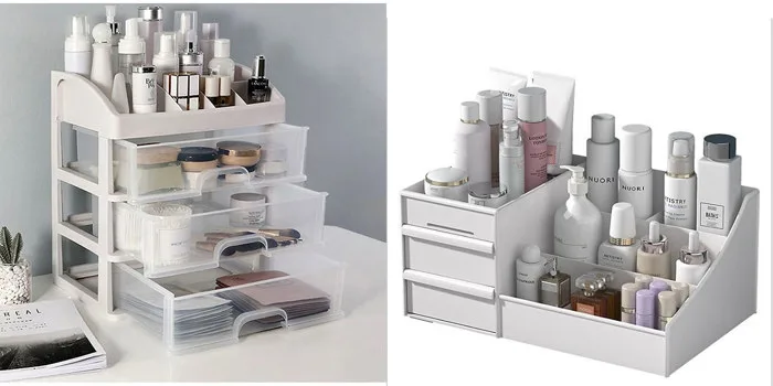 Ngắm nhìn 4 mẫu kệ đựng mỹ phẩm để bàn xinh xắn, tiện lợi