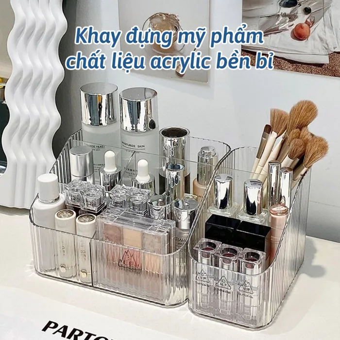 Khay Đựng Mỹ Phẩm Đồ Trang Điểm Đồ Dùng Học Tập Hộp Đựng Đồ Đa Năng Để Bàn  Văn Phòng Bàn Làm Việc