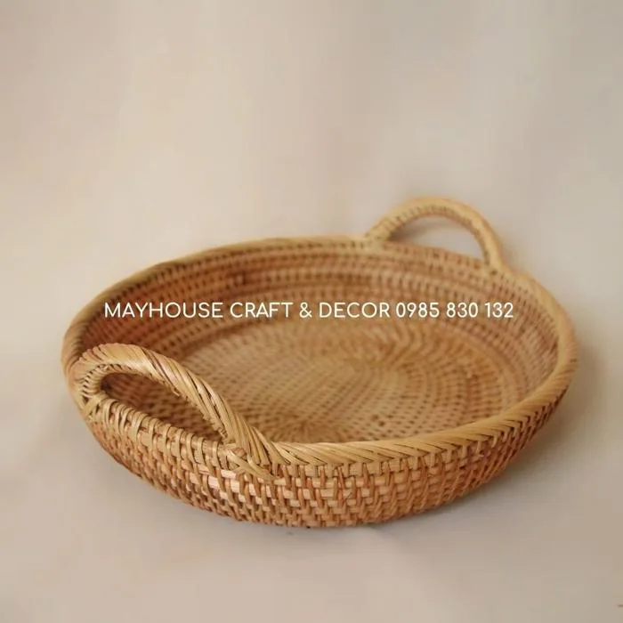 Khay mây tròn hàng thủ công đa dụng cao cấp