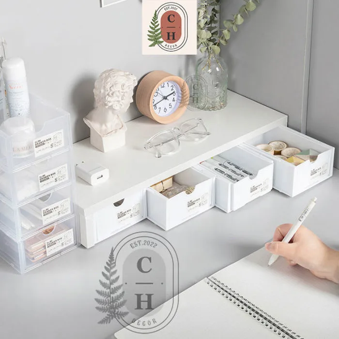 Hộp khay Đựng Đồ Để Bàn khay hộc kéo bàn học đựng bút khay hộp đựng mỹ phẩm trang  trí decor xếp chồng nhiều tầng khay hộp đựng đồ đa năng Khay