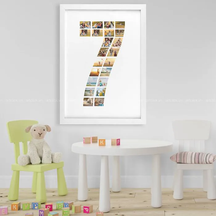 Khung ảnh số tuổi cho bé - ArtClick