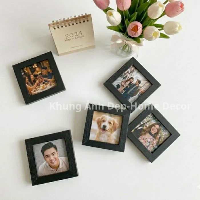 Khung Ảnh Mini Vuông Trang Trí Decor Bàn Học Bàn Làm Việc