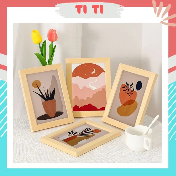 [2] Khung tranh ảnh canvas TẶNG ảnh để bàn trang trí decor bàn học, bàn làm  việc, kệ tủ