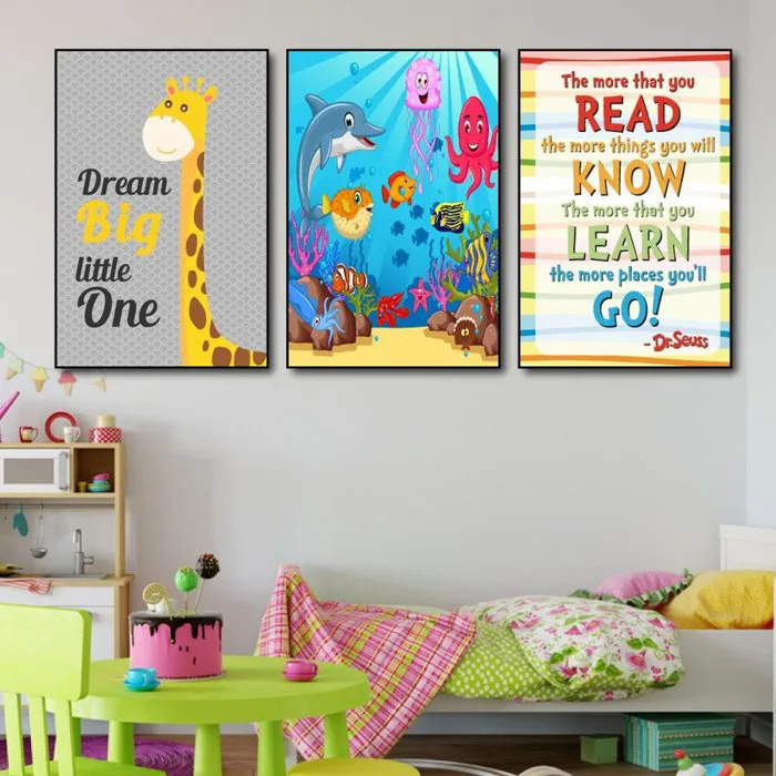 Tranh Canvas Treo Tường Bé Vui Học | TuongVip.vn
