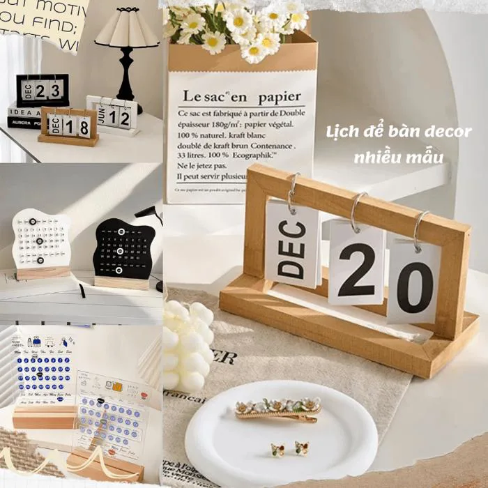 Lịch để bàn decor nhiều mẫu– Home Chic Corner