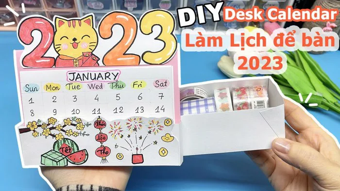 Cách làm lịch để bàn 2023 Cute | DIY Desk Calendar | Liam Channel Cách làm lịch để bàn 2023 Cute | DIY Desk Calendar | Liam Channel