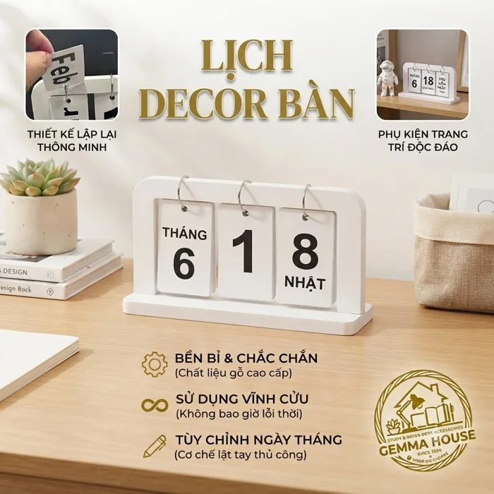 Lịch Để Bàn Trang Trí Hiện Đại Văn Phòng, Lịch Gỗ Để Bàn, Lịch Lật Để Bàn Bằng Gỗ Trang Trí Bàn Học Lịch Để Bàn Trang Trí Hiện Đại Văn Phòng, Lịch Gỗ Để Bàn, Lịch Lật Để Bàn Bằng Gỗ Trang Trí Bàn Học