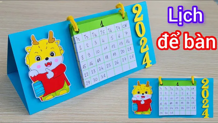 Cách Làm Lịch Để Bàn 2024 | Vân Handmade Cách Làm Lịch Để Bàn 2024 | Vân Handmade