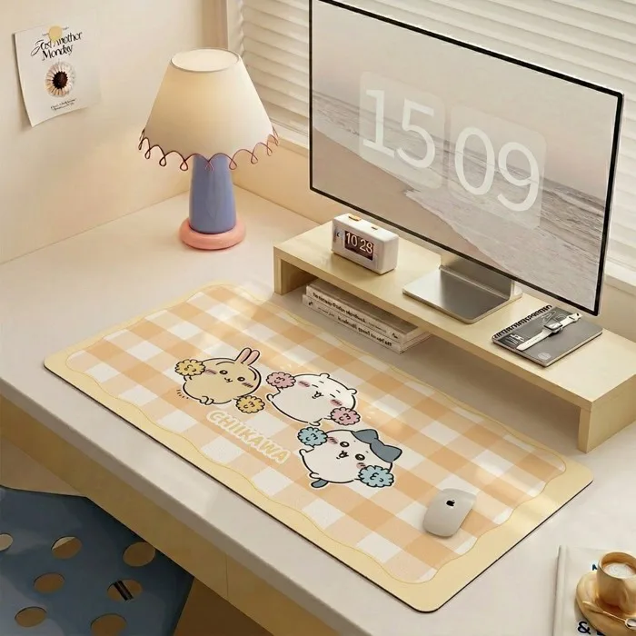 thảm lót chuột da pu chiikawa cỡ lớn thảm trải bàn học cho bé chống nước decor  bàn máy tính dễ thương học sinh dày 1mm đẹp | Shopee Việt Nam