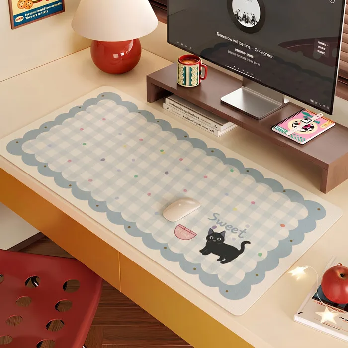 thảm lót bàn làm việc da chống thấm nước dầu mỡ lót chuột cỡ lớn decor bàn  học sinh viên văn phòng phong cách hàn quốc 40x80cm | Shopee Việt Nam