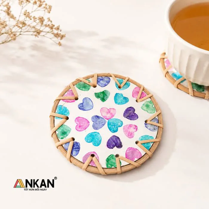 Đế Lót Ly Mây Khảm Trai Kiệt Tác Thủ Công Decor | ANKAN