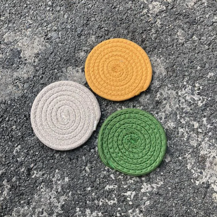 Lót ly cotton thấm nước xinh xắn - Đế lót ly decor siêu thấm