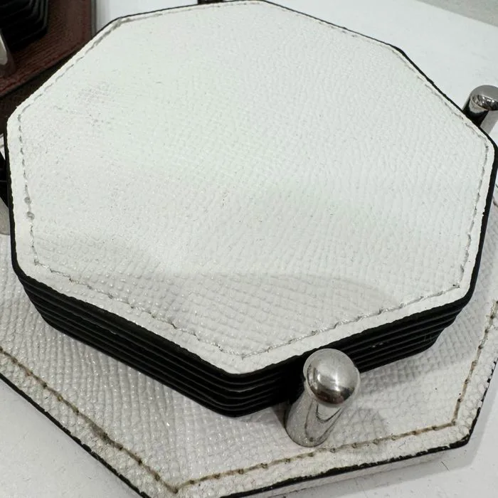 Set lót ly đa giác màu trắng – AMASE - Modern and Elegant Decor