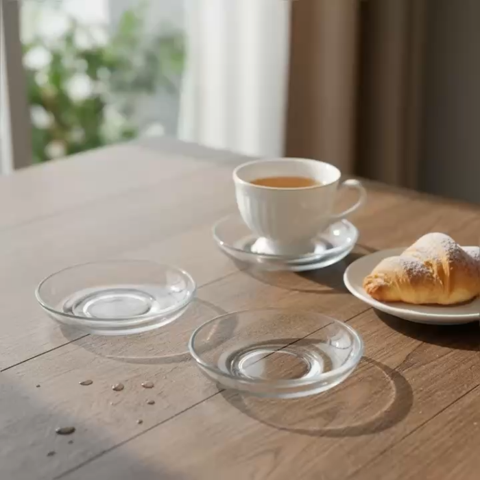 Đĩa Mini Thủy Tinh Trong Suốt D10 – Lót Ly, Đựng Tráng Miệng, Decor Bàn Trà  | Lazada Việt Nam