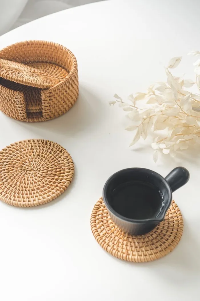 Bộ Lót Ly | Bộ Lót Chén | Bộ Kê Ly | Vừng Decor Có Sẵn Tại Cửa Hàng.