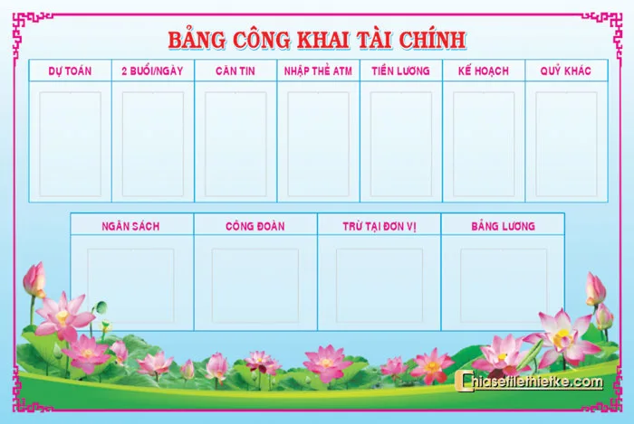 Bảng Tin Thông Báo dành cho trường mầm non file Corel thiết kế mới nhất 053
