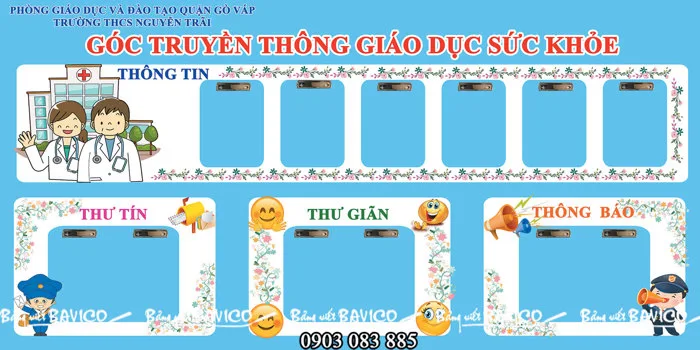 Bảng biểu mầm non bền đẹp giá tốt - Bảng Viết Bavico