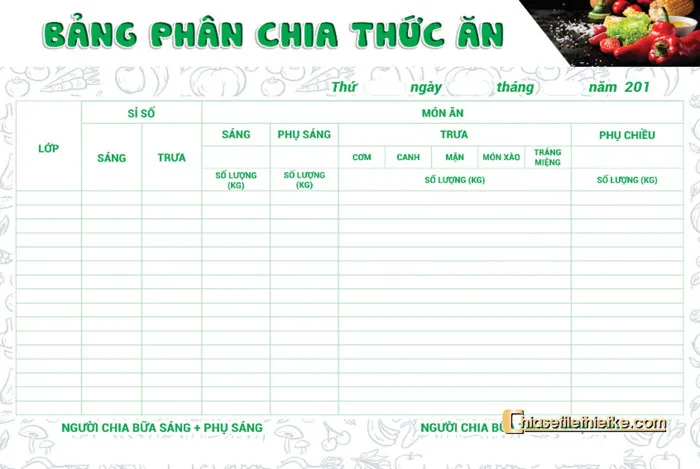 Bảng Tin Thông Báo dành cho trường mầm non file Corel thiết kế mới nhất 090