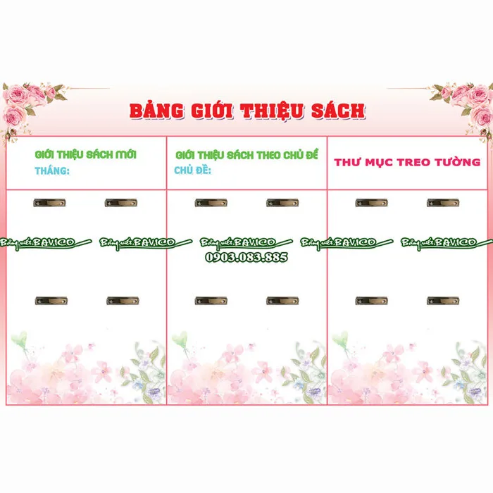 Bảng tin thư viện trường học in PP - Bảng Viết Bavico Bảng tin thư viện trường học in PP - Bảng Viết Bavico
