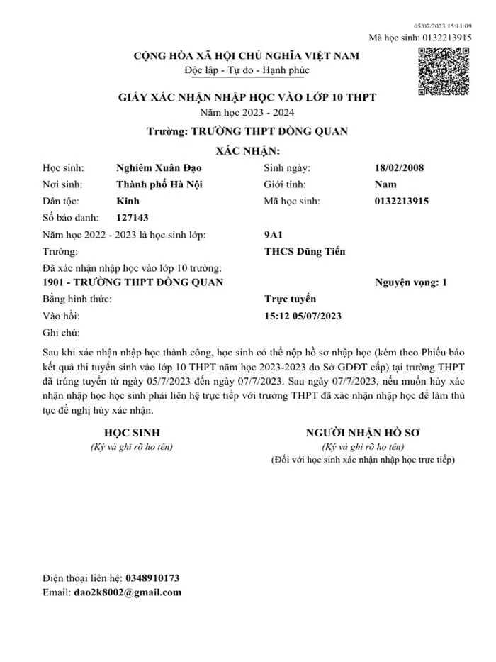 Phieu Thong Tin Hoc Sinh | PDF Phieu Thong Tin Hoc Sinh | PDF