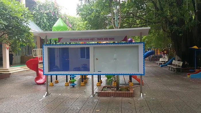 Lắp Đặt Bảng Thông Tin Ngoài Trời – Trường Mẫu Giáo Việt Triều | Vadoto