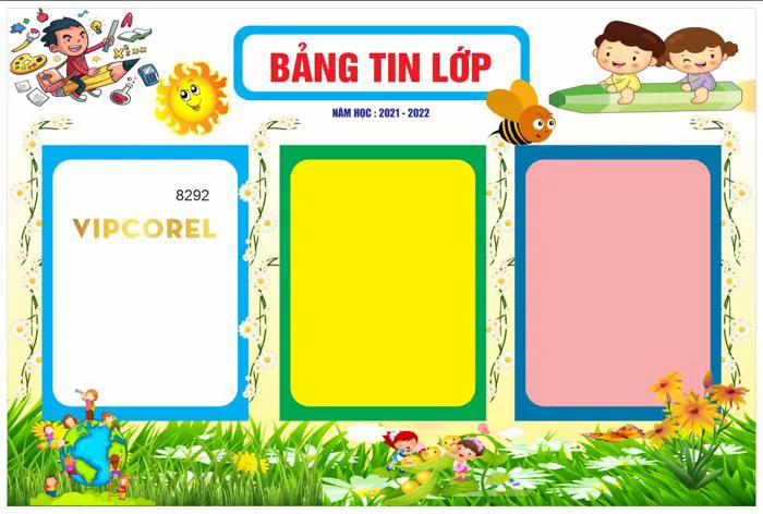 Bảng tin lớp trường mầm non - tiểu học file corel | VIPcorel.com - Thư viện  mẫu thiết kế đồ họa CorelDRAW (CDR).