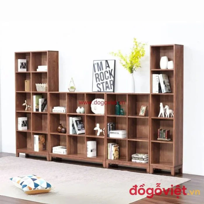 Mẫu Kệ Sách Đẹp Bằng Gỗ Sồi Sơn Màu Óc Chó Đa Năng Hiện Đại Mẫu Kệ Sách Đẹp Bằng Gỗ Sồi Sơn Màu Óc Chó Đa Năng Hiện Đại