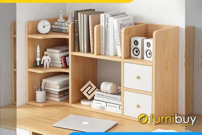 Mẫu kệ sách để bàn làm việc bằng gỗ đẹp FB KS201 Mẫu kệ sách để bàn làm việc bằng gỗ đẹp FB KS201