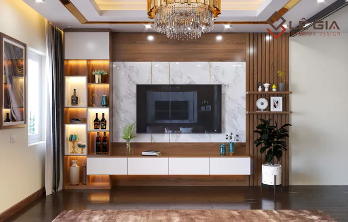Mẫu kệ tivi gỗ công nghiệp mang đẳng cấp cho phòng khách LG-KTV200
