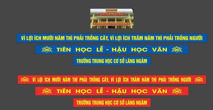 Khẩu hiệu trường học THCS Lang Ngâm file corel | VIPcorel.com - Thư viện mẫu  thiết kế đồ họa CorelDRAW (CDR).