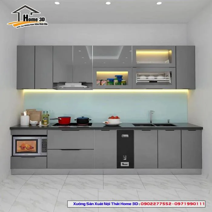 Mẫu Tủ Bếp Gỗ An Cường Đẹp Mẫu Tủ Bếp Gỗ An Cường Đẹp