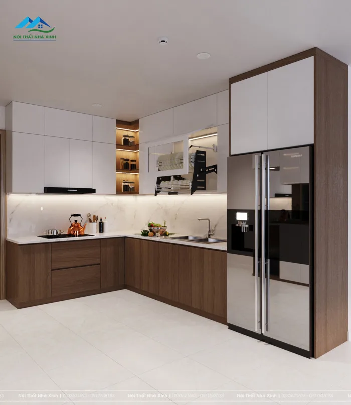 MẪU TỦ BẾP GỖ CÔNG NGHIỆP ĐẸP HIỆN ĐẠI TB-03558 - Nội thất nhà đẹp nhà xinhNội thất nhà đẹp nhà xinh MẪU TỦ BẾP GỖ CÔNG NGHIỆP ĐẸP HIỆN ĐẠI TB-03558 - Nội thất nhà đẹp nhà xinhNội thất nhà đẹp nhà xinh