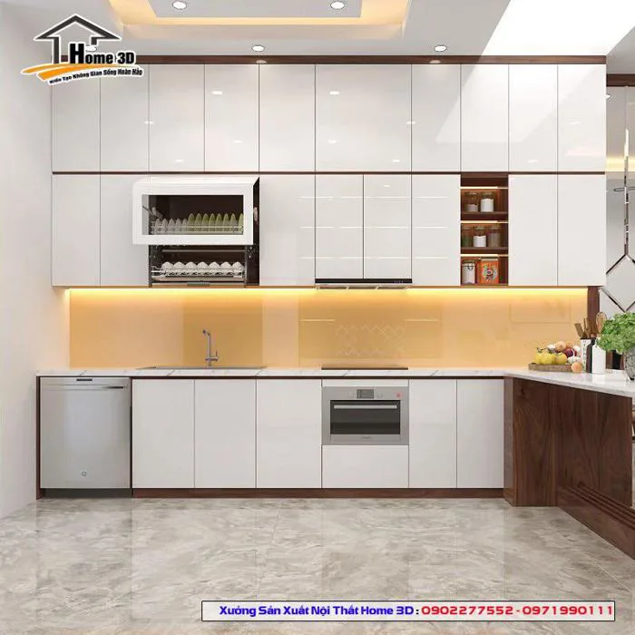 Mẫu Tủ Bếp Gỗ An Cường Đẹp Mẫu Tủ Bếp Gỗ An Cường Đẹp