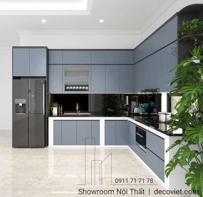 Tủ Bếp Chữ L Hiện Đại 424T | Tủ Bếp Đẹp Kiểu Dáng Sang Trọng Tủ Bếp Chữ L Hiện Đại 424T | Tủ Bếp Đẹp Kiểu Dáng Sang Trọng