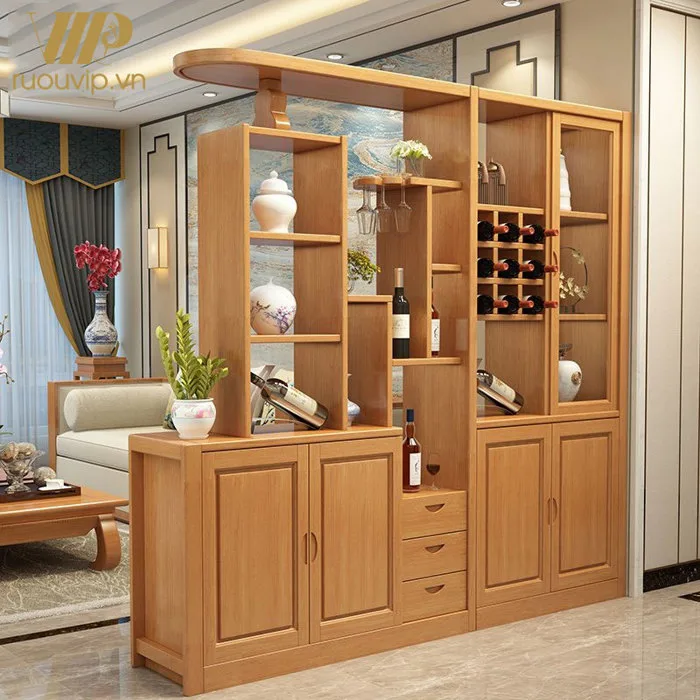 Mẫu tủ rượu phòng khách đẹp, hiện đại cho căn nhà bạn