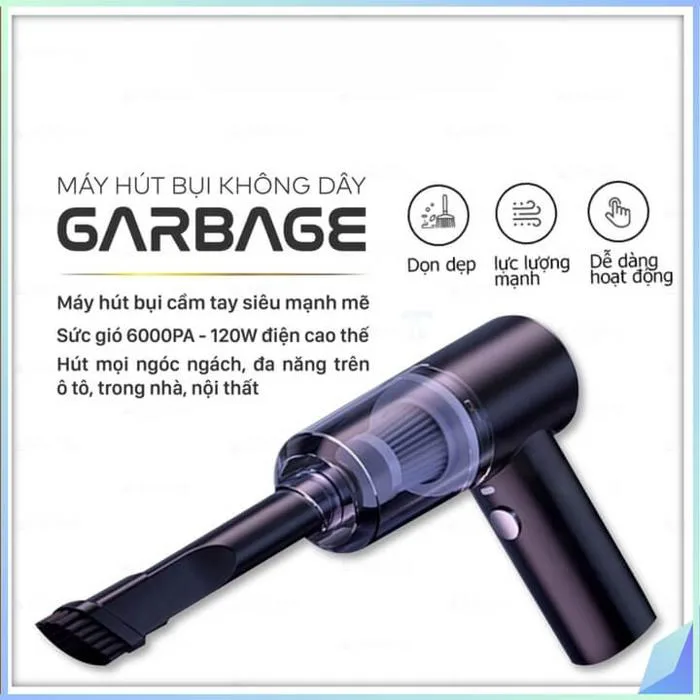 Máy hút bụi mini cầm tay không dây, sạc tích điện, lực hút cao 9000PA -  120w hút mọi loại bụi bẩn | HomeCenterVN.com - Tổng kho đồ dùng thiết bị  trong