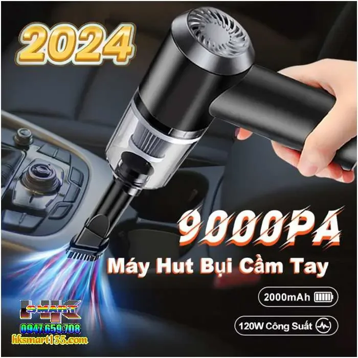 MÁY HÚT THỔI BỤI Ô TÔ-MÁY HÚT BỤI 2 CHIỀU TÍCH ĐIỆN CẦM TAY MINI ĐA NĂNG ĐA  TÁC DỤNG