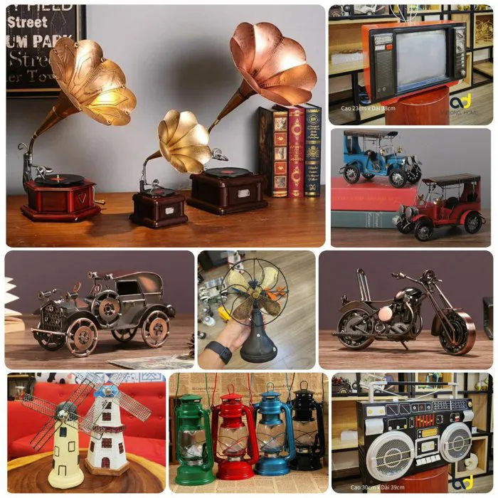 ComBo Mô Hình Decor Đồ Giả Cổ Tivi, Quạt, Điện thoại, Xe đạp, ô tô....trang trí nhà, quán cafe ComBo Mô Hình Decor Đồ Giả Cổ Tivi, Quạt, Điện thoại, Xe đạp, ô tô....trang trí nhà, quán cafe