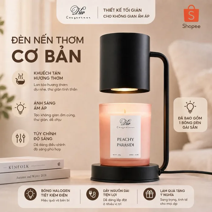Đèn Nến Thơm Decor Phòng Ngủ Cao Cấp,Kèm Bóng Đèn, Ánh Sáng Ấm,Decor Quà  Tặng Tinh Tế (KHÔNG BAO GỒM NẾN THƠM ) | Shopee Việt Nam