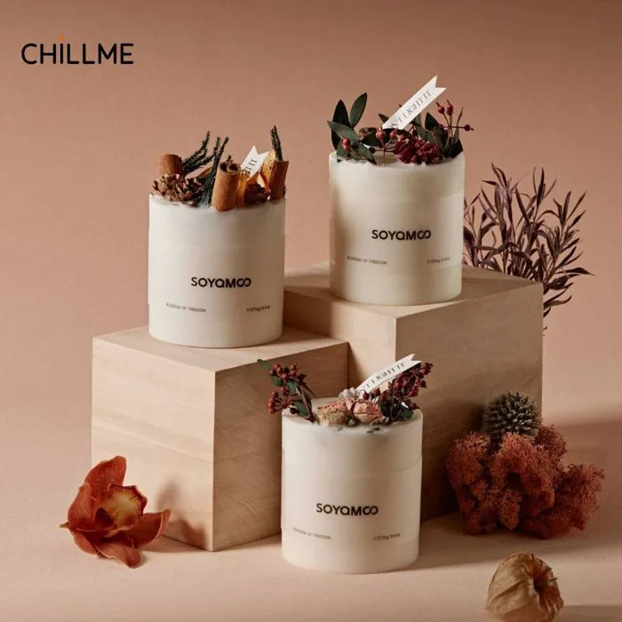 Nến thơm handmade Citta hoa cỏ 4 mùa hương thơm tự nhiên thư giãn trang trí  decor phòng bàn làm việc
