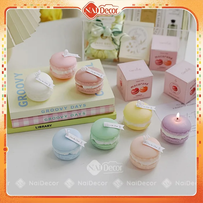 Nến Thơm Macaron, Nến Decor Chụp Ảnh Phong Cách Hiện Đại - Nai Decor
