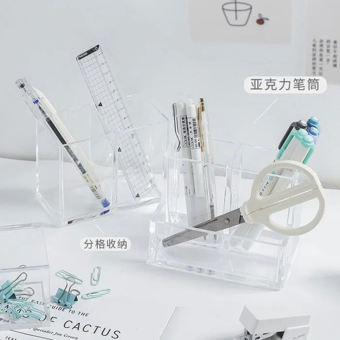 Ống Cắm Bút Acrylic Ly Đựng Bút Trong Suốt Dupe Muji Nhựa Cứng Cao Cấp  Decor Trang Trí Bàn Học Hàn Quốc - Lazada | Lazada Việt Nam