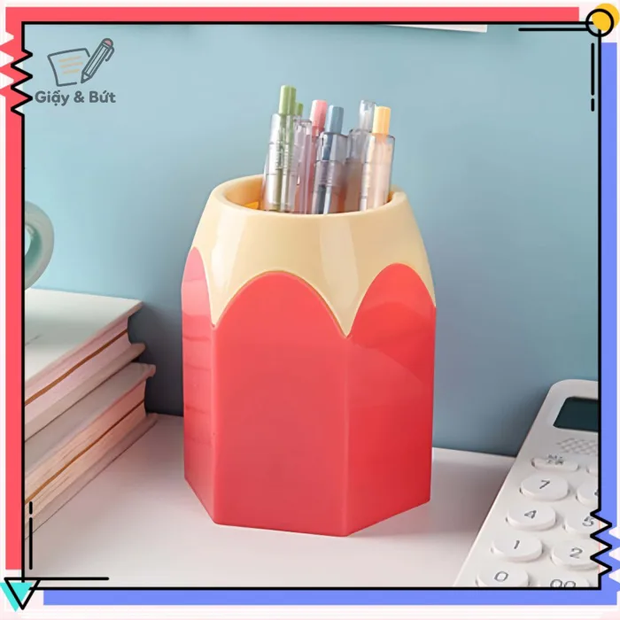 Ống Cắm Bút Để Bàn Nhỏ Gọn - Chất Liệu Nhựa Cao Cấp, Nhiều Màu Sắc Lựa  Chọn, decor bàn học phụ kiện trang trí