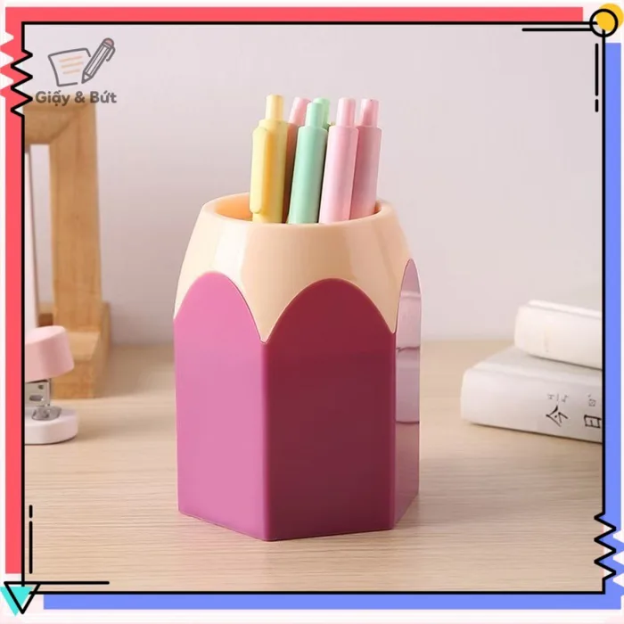 Ống Cắm Bút Để Bàn Nhỏ Gọn - Chất Liệu Nhựa Cao Cấp, Nhiều Màu Sắc Lựa  Chọn, decor bàn học phụ kiện trang trí